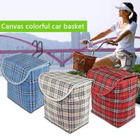 【Ready Stock】﹍♀✤ D44 EPG Front Handlebar Bicycle Portable Fold-up Metal Canvas Bike Basket with Hook