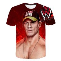 2023 NewSummer John Cena 3D พิมพ์ Graphic Tee WWE ฟิตเนส Breathable Quick Dry Men Women แขนสั้น