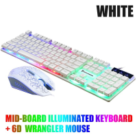 Hot LED Gaming Keyboard Mouse Combos Set 108 Keys Backlight USB Keyboards Manipulator Wired Backlit Floating Gamer Kit