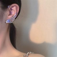 1 pcs silver color Angel Wings Luxury Crystal Cilp Earrings Star Earring For Women New ear Jewelry Fashion Earcuff