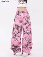 【HOT】❣ S-3XL Pants for Painted Y2k Streetwear Baggy Causal Draw-string Fashion Basics Female