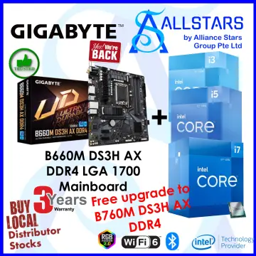 Gigabyte B760M DS3H AX DDR4 + Intel Core i5 13400 CPU Bundle