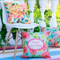 【CW】 Cushion Color Flowers Pillows Decoration for Sofa Countryside