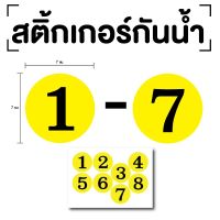 สติ๊กเกอร์ตัวเลข ติดผนัง สติกเกอร์ สติกเกอร์วงลม (ตัวเลขขนาด 7 ซม)  1แผ่น 8ดวง รหัส [E-055]