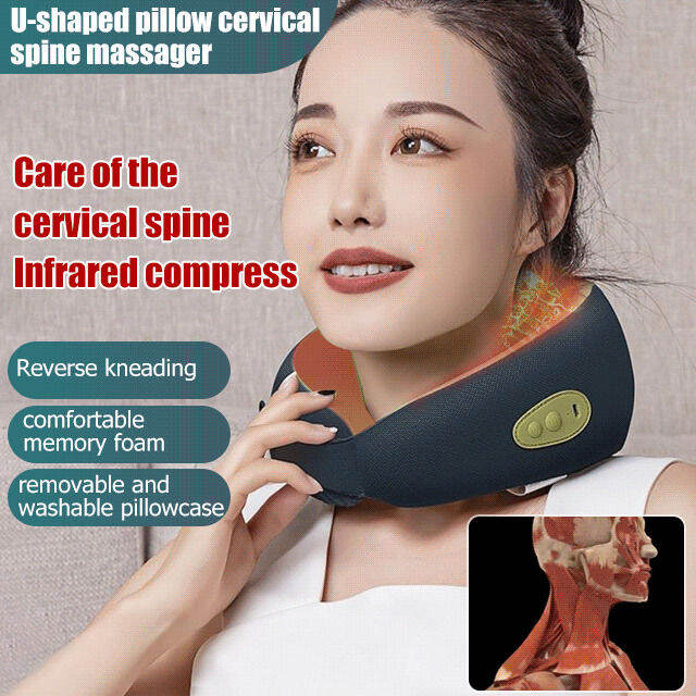 vivi lifestyle Ushaped electric cervical spine massage pillow Lazada