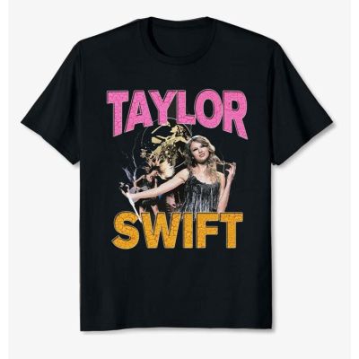 Bd ¤ เสื้อยืด พิมพ์ลาย Taylor Swift Singer Music Fan Good Selling สีดํา สไตล์ฮิปฮอป สําหรับผู้ชาย ผู้หญิงS-5XL hhh