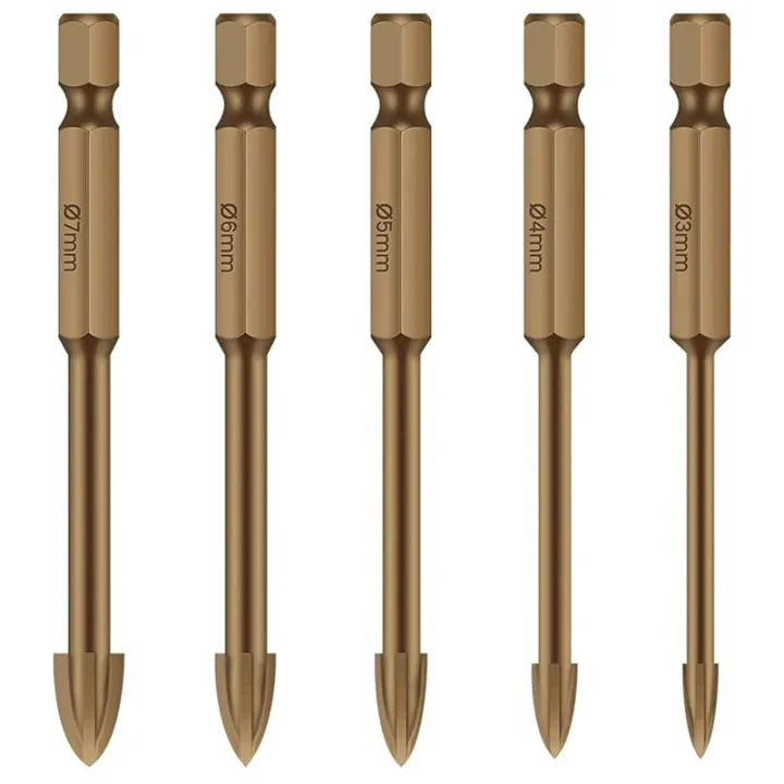 Universal Drilling Tool 5PCS,Concrete Drill Bit&Masonry Drill Bit Set