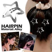 Star Hairpin Metal Bb Clips Y2K Student Side Clip Five-pointed Childrens Accessories Hair Star Mini Hairpins W7V3