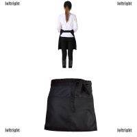 Read Stock Black Bust Waiter Short Apron Kitchen Restaurant Flirty With Pocket [leftright]