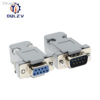 2PCS DB9 Adapter Connector Core RS232 Serial COM Plug Connectors Hole/pin Female Male Port Socket D Sub DP9 Plastic Case