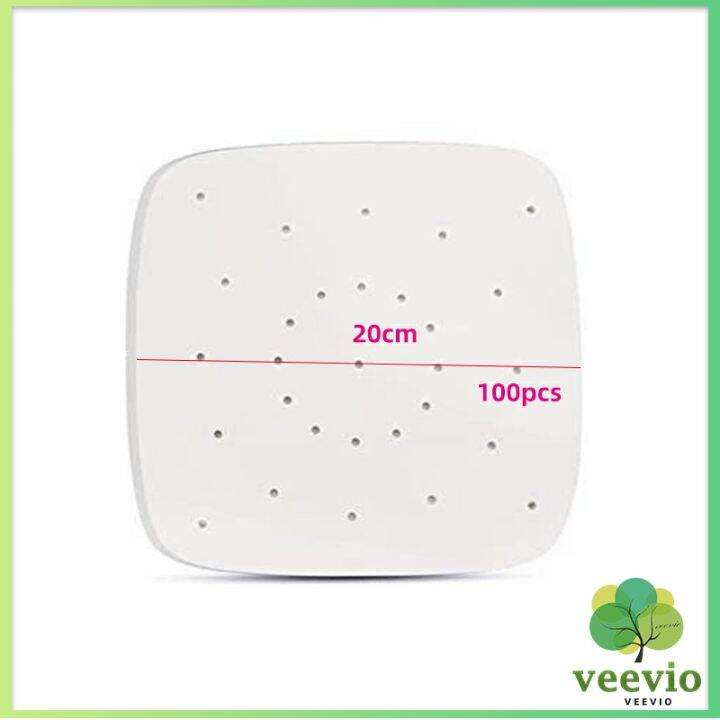 veevio-กระดาษรองหม้อทอดไร้น้ำมัน-100-แผ่น-พร้อมส่ง-กระดาษซับน้ำมัน-กระดาษอบขนม-baking-paper-มีสินค้าพร้อมส่ง