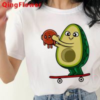 Kawaii Avocado Harajuku Tshirt Graphic Cute Anime Vegan Tshirt Streetwear 90S Cartoon T Ullzang Tees