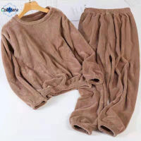Coldzera เสื้อผ้าใส่อยู่บ้านชุดนอนเข้าชุดผู้หญิงหนาอบอุ่นยืดหยุ่นสูงสำหรับใส่อยู่บ้านหอพัก