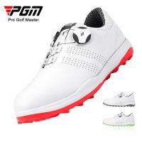 PGM Women Golf Shoes Waterproof Lightweight Knob Buckle Shoelace Sneakers Ladies Breathable Non-Slip Trainers Shoes XZ165