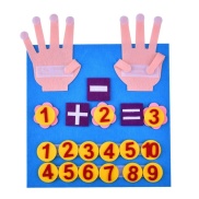 CC Kid Handmade Wool Felt Finger Numbers Math Children Counting Early