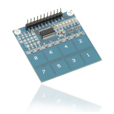 โมดูลระบบสัมผัสดิจิตอลสวิทช์สัมผัสปรึมาณสูง8ช่องสัญญาณบอร์ด Pcb อุปกรณ์โมดูลสวิตช์ระบบสัมผัส Arduino