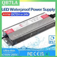 400W LED Driver DC12V 24V IP67 Waterproof Lighting Transformers for Outdoor Lights Power SupplyAC175-265V 400W QB7LA Shop