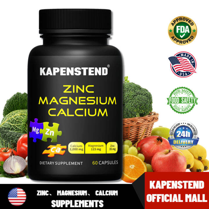 Calcium Magnesium & Zinc Caplets, Immune & Supporting Bone HealthTrace