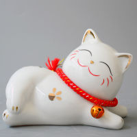 สร้างสรรค์ตกแต่งบ้านโชคดีแมวกระปุกออมสินห้อง Kawaii ตกแต่งอุปกรณ์โต๊ะ maneki Neko กล่องเงินน่ารักเซรามิกหัตถกรรมของขวัญ