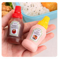 2pcs/set Tomato Ketchup Small Honey Mustard Portable Sauce Container Mini 25ML