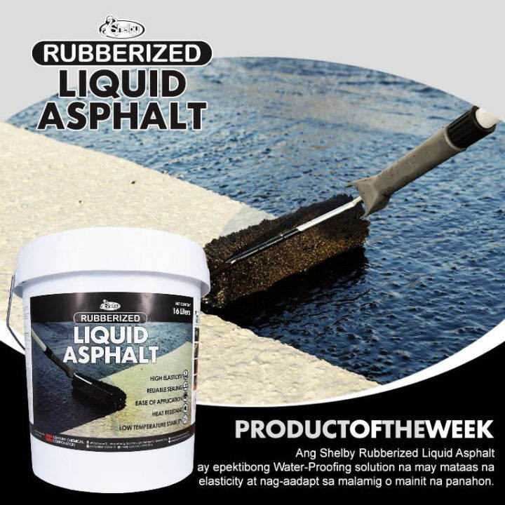 Shelby Rubberized Liquid Asphalt Waterproofing Paint Black 16 Liter ...