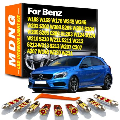 MDNG For Mercedes Benz W168 W169 W176 W202 S203 W204 CL203 W124 W210 W213 C207 A207 W220 W221 LED Indoor Light Bulbs Kit Canbus