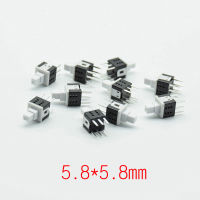 10pcs 5.8*5.8 Self-locking/reset PCB Keyboard Micro Switch Push Tactile Power Self lock On/Off Latching Switch 6pin mini 12V0.1A  Power Points  Switch