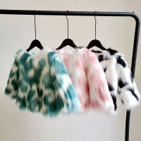 2019 Winter coat for kids Kids multicolor faux fur jacket Baby girl glam faux fur coat Girls coat