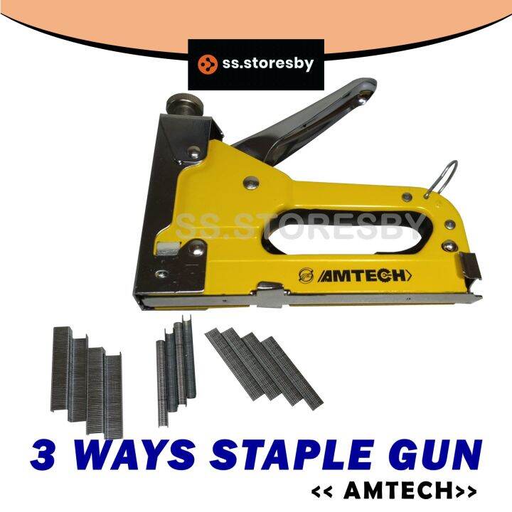 GUN TACKER AMTECH 3 IN 1 HEAVY DUTY STAPLES TEMBAK JOK MOTOR STAPLE GUN