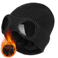 【YD】 Windproof Hats for Men Fashion Knitted Beanie Thick Warm Brimless Bonnets Mens Skullies Cap