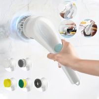 【CC】❇◊♝  2023 NEW 7pcs Electric Spin Cordless Handheld Cleaning with 5 Replaceable Heads USB Rechargeable 360°Power Scrubbe