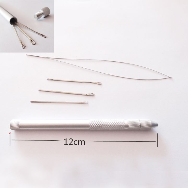 1pcs-wholesale-metal-lace-wig-making-ventilation-handle-pulling-weaving-needles-micro-ring-loop-threader-for-hair-extension-tool