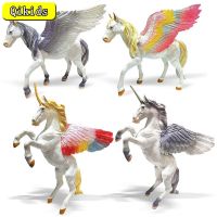 Animais Brinquedos Simulação Pegasus Unicórnio Modelo Míeltico FOS FOS Elf Pegasão De Modão De ELO Pvc Caviralo Brinquedo Presences Para Crianas