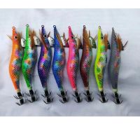 20pcs  3.0# squid jigs squid hook fishing lure  jig bait  wood shrimp.fishingtackle .cuttlefish Artificial Bait Wood Shrimp FishLures Baits