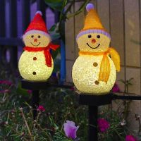 【CW】 Outdoor Solar Lights Snowman Light Waterproof Street Garland Lawn Lamp Holiday Lighting New Year Christmas Decoration 2022