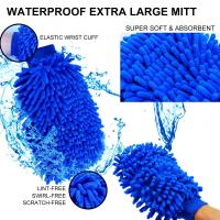 6Pcs Car Cleaning Tools Kit Window Squeegee Washing Mitt Sponge Towels Detailing Tools with Storage Bag Exterior Car Cleaning