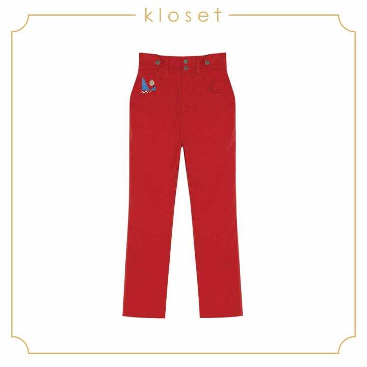 kloset-design-high-waisted-denim-pants-rs20-p004-กางเกงผ้ายีนบาง-กางเกงขายาว-กางเกงแฟชั่น