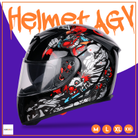 Xixi Carcare หมวกกันน็อค ทรงAGV หมวกนิรภัย หมวกขับขี่มอเตอร์ไซค์ Motorcycle Helmet  SIZE M L XL XXL หมวกกันน็อคเต็มใบ แว่นตา 2 ชั้น