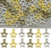 50Pcs Star Handmade Tags Silver Bronze Gold Metal Labels Alloy Hand Made Label for Clothing Hats Bags Sewing Crafts 10*13MM Stickers Labels