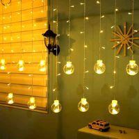 卐♀✠ Led small flashing Lights String Lights Star Lights decorate the bedroom colorful outdoor household curtain lamp