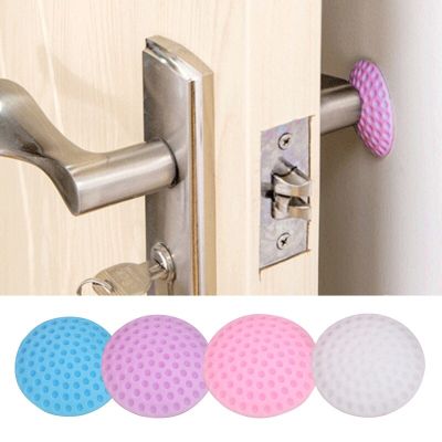 1pcs Soft Thickening Mute Rubber Pad To Protect The Wall Self Adhesive Door Stopper Golf Modelling Door Fender Household Product Decorative Door Stops