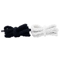 Coolstring Shoe Decorative Objects 8MM Spiral Round Ropes Pure White/Black New Fashion Polyester Tapes Durable Cord Special Gift