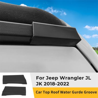 Car Top Roof Rain Gutter Extensions Upgraded Rainwater Diversions Channel For Jeep Wrangler JL 2018 - 2022 JT 2020 For Hardtop