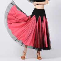 ร้อน, ร้อน★Modern Ballroom Dance Mesh Long Skirt Dance Performance Dress Large Swing Skirt