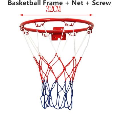 32cm Polypropylene Basketball Hoop Sets Heavy Duty Wall Mounted Ring Goal Wall Rim Hangin Basket Net In / Outdoor Sport Kids Toy