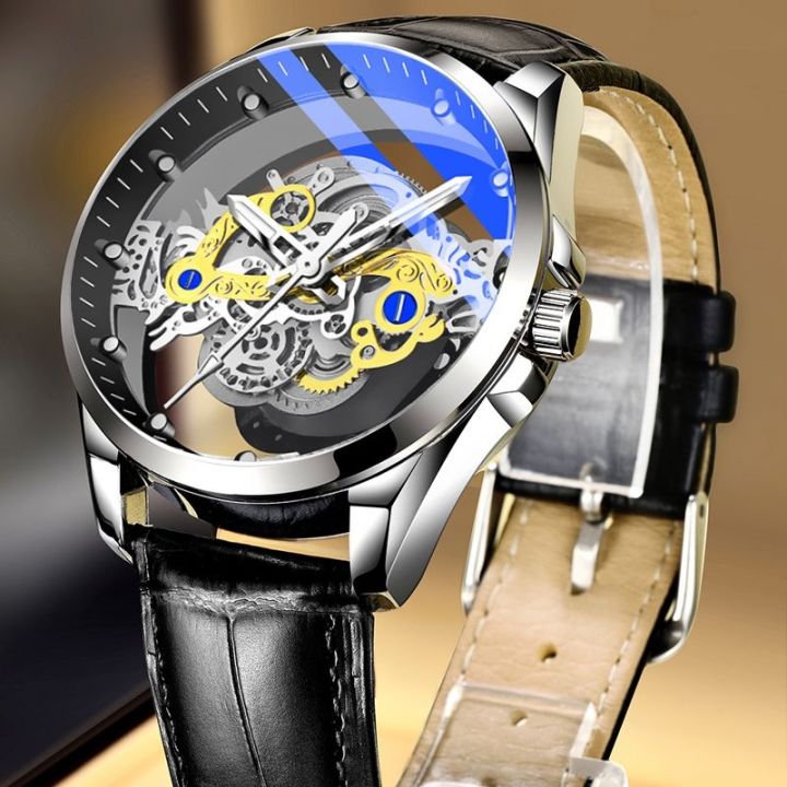 hot-seller-double-sided-transparent-hollow-automatic-mechanical-watch-mens-waterproof-luminous-fashion-authentic-new-product