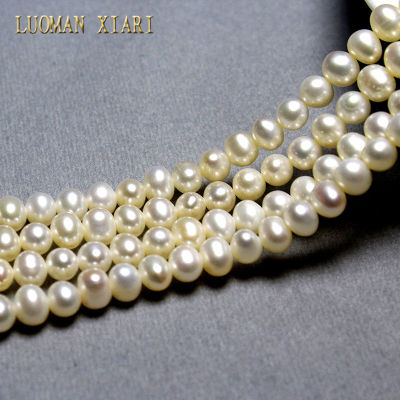 Wholesale Freshwater Pearls Beads For Jewelry Making DIY Bracelet Necklace Size About 4-4.3 mm 1 Strand About 37-39cm