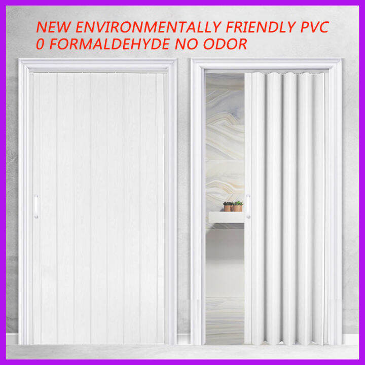 PVC Folding Door Sliding Door Indoor Household Partition Track Door