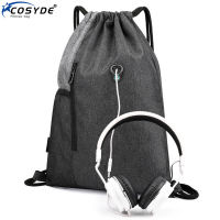 2021Drawstring Backpack Gym Sack With Earphones Jack Water-resistant Drawstring Bucket Bag Light Sack For Adults And Teenagers Kids