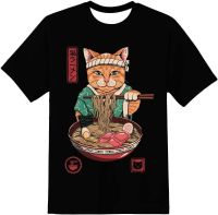 Rafigurante Adults Anime Cat T-Shirt Mens 3D Printed Cosplay Shirt Unisex Short Sleeve Tee 1-XXL